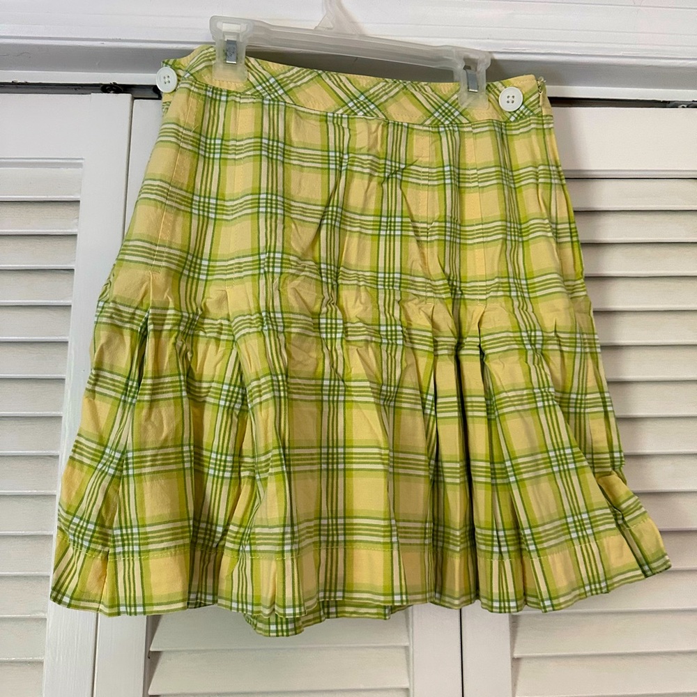 Ann Taylor Loft plaid pleated skirt